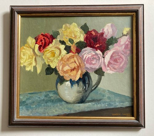 Vintage oil painting still - vintage,