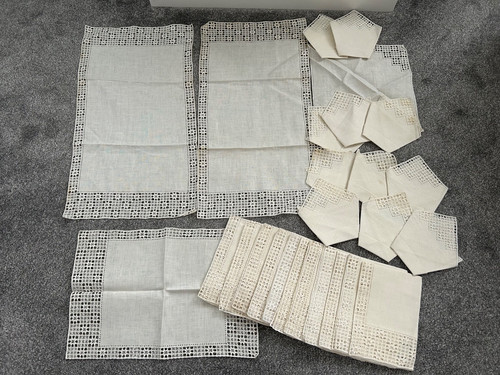 Vintage linen napkins - linen, place