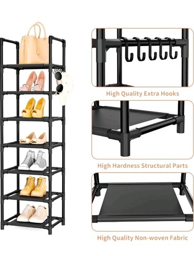 Tall shoe rack tier - tall, narrow