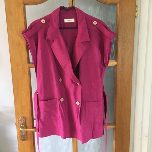 Viyella 100 linen - linen, pink