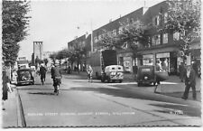 1950s postcard Watling Street Gillingham Gaumont Cinema cyclist real photo AA235