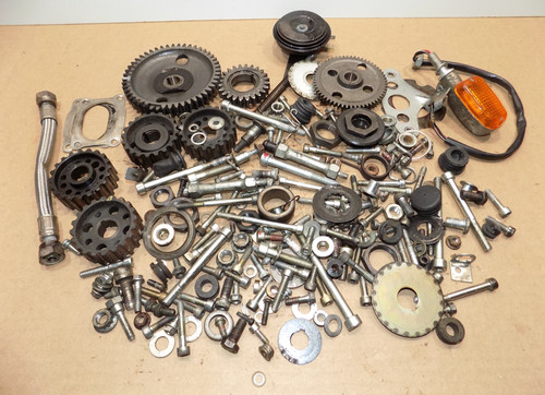 Lot gears pulleys bolts - lot, of