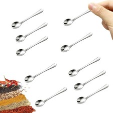 10 PCS Tiny Stainless Steel Spoons for Spices Jars,  Size 2.87inch, Cute1307