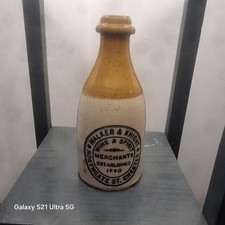 Antique WALKER & KNIGHT wine and spirit merchants CHESTER Stoneware bottle