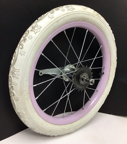 Bicycle rear purple wheel - rear,