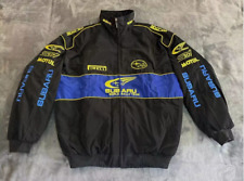 Adult F1 Racing Jacket Vintage ,Subaru Jacket Black ,Ebroidered Cotton Padded