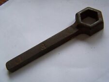 Antique Vintage Hexagon Drive Cast Iron BED Spanner ?