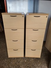 Used 4 Drawer Wood Filing Cabinet. ? FAST UK DELIVERY ?