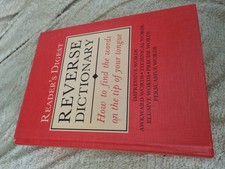 Readers Digest Reverse Dictionary 1989 Hardback Reference Book