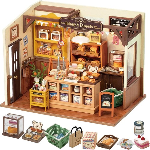 Bakery dollhouse diy kit - kit, 1:18