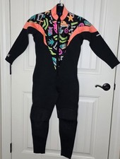 Henderson Retro Neon Vtg Wetsuit Swim Sz XL (12) Women's Made In USA