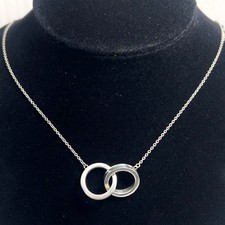 TIFFANY & Co 1837 Interlocking Circles Necklace Sterling Silver 925 Jewelry From
