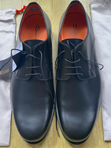 Santoni men black leather - men’s,