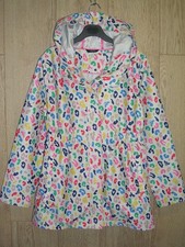 Joules Girls Multi Animal Print Hooded Raincoat Coat Jacket Age 12 152cm