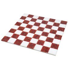15'' Borderless Marble Stone Luxury Chess Board - Red and White stone