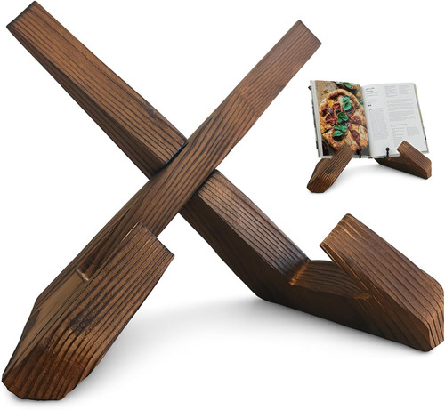 Wooden cookbook stand for - stand,