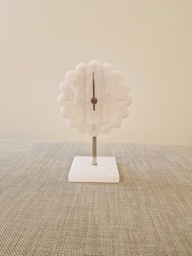 Flower shaped clock next white - clock-next,