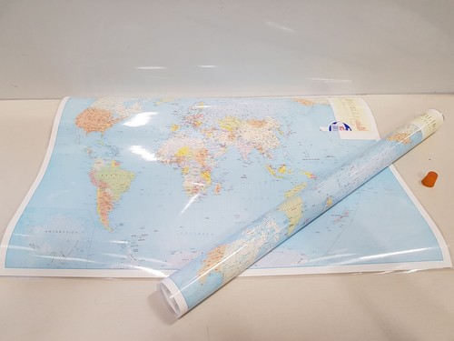 Gloss laminated world map - gloss,
