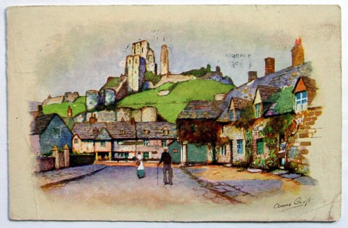 Postcard corfe castle - postcard,