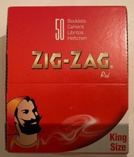 Red  King Size Zig Zag 4 x 50  =  200 booklets NEW but box open cheapest on ebay