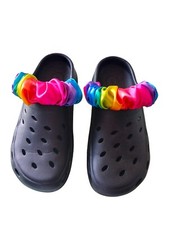 Rainbow Satin croc strap
