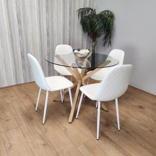 Round glass dining - round,