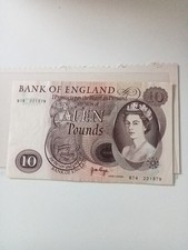 Old Bank Of England £10 Note In Great Condition