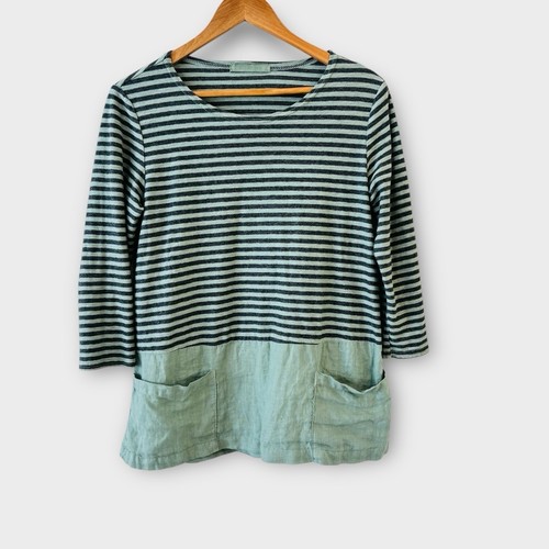 Cut loose striped linen - cut, tunic