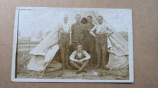 WW1 GLOUCESTERSHIRE REGIMENT  Soldiers Pose by Tent  