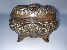 Vintage Antique Pretty Ladies Jewellery Casket Trinket Box Lidded Treasures