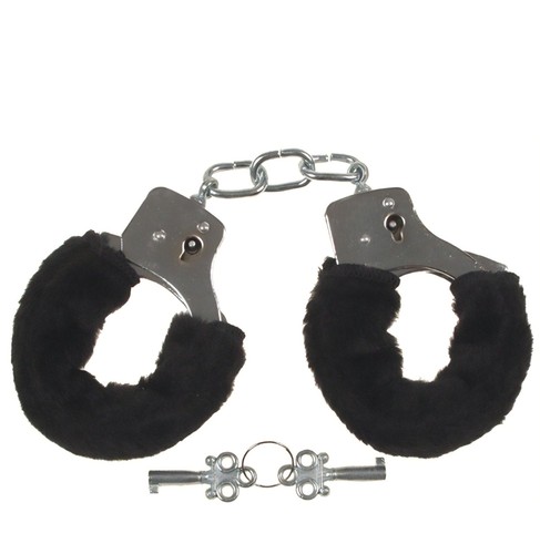 Fluffy furry silver handcuffs - furry,