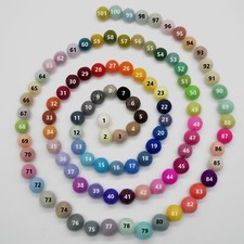 100% Wool Felt Balls - 2 cm