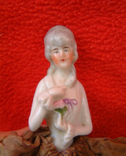Antique small porcelain figure to restore - pin cushion doll or similar Germany