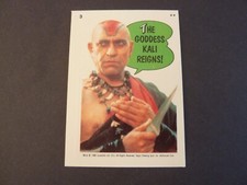 Topps Indiana Jones Temple Of Doom Sticker - MINT! 1984 - 3 Goddess Kali Reigns!