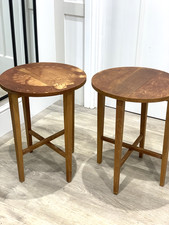 PAIR WOODEN VINTAGE SMALL DROP