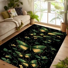 Butterfly Rug, Butterfly Area Rug,For Living Room Butterfly Rug,Fan Rug,Cool Rug