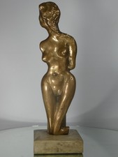 Large Mid C Abstract Heavy Bronze Female Nude Sculpture. Rik Versonnen 1919-1997