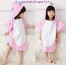 Dinosaur Hooded Towel Kids Toddler Soft Poncho Bath Beach Swimming Pool Towels