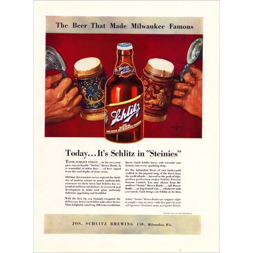 1937 schlitz beer original - schlitz,