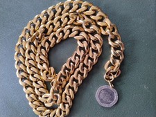 Gold (Fake) Chain Necklace  175cm  Realistic  Stainless steel heavyweight metal