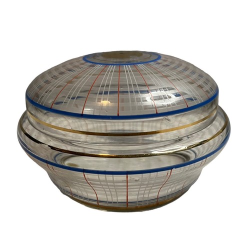 Bohemian art glass candy bowl - bohemian,