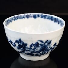 Georgian Worcester Tea Bowl Feather Moulded Floral Pattern Dr Wall Period