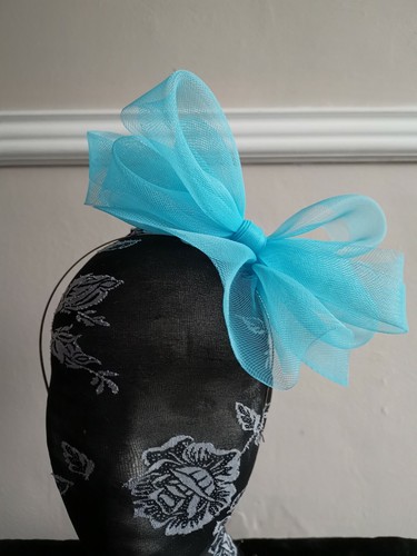 Turquoise blue fascinator - turquoise,