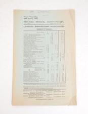 Bus Coach Timetable Handbill