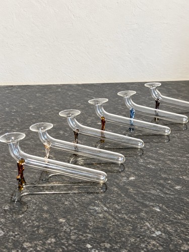 Hand blown glass knife rests - blown,