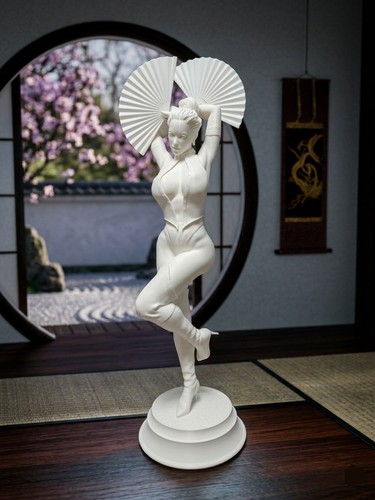 Female ninja sensual statue - female,