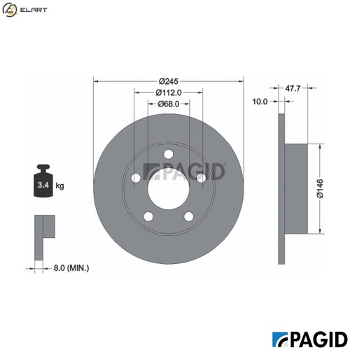 Brake disc 53952nc - 53952nc, for