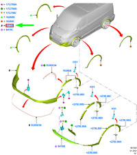 FORD TRANSIT CUSTOM MK1 Front Bumper Molding 2119498 NEW GENUINE