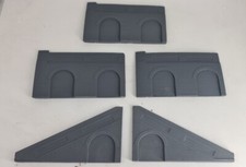 5 X Detailed Model Railway Retaining Wall With Aches For HO / OO Grey