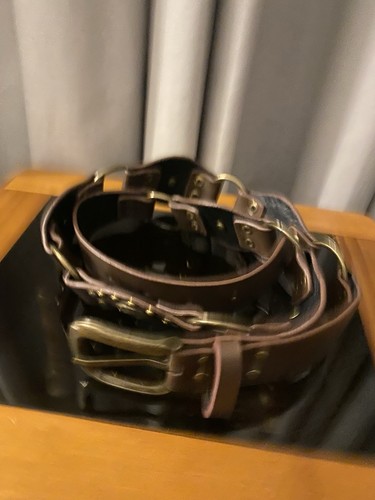 Brown faux leather wide cuff - brown,